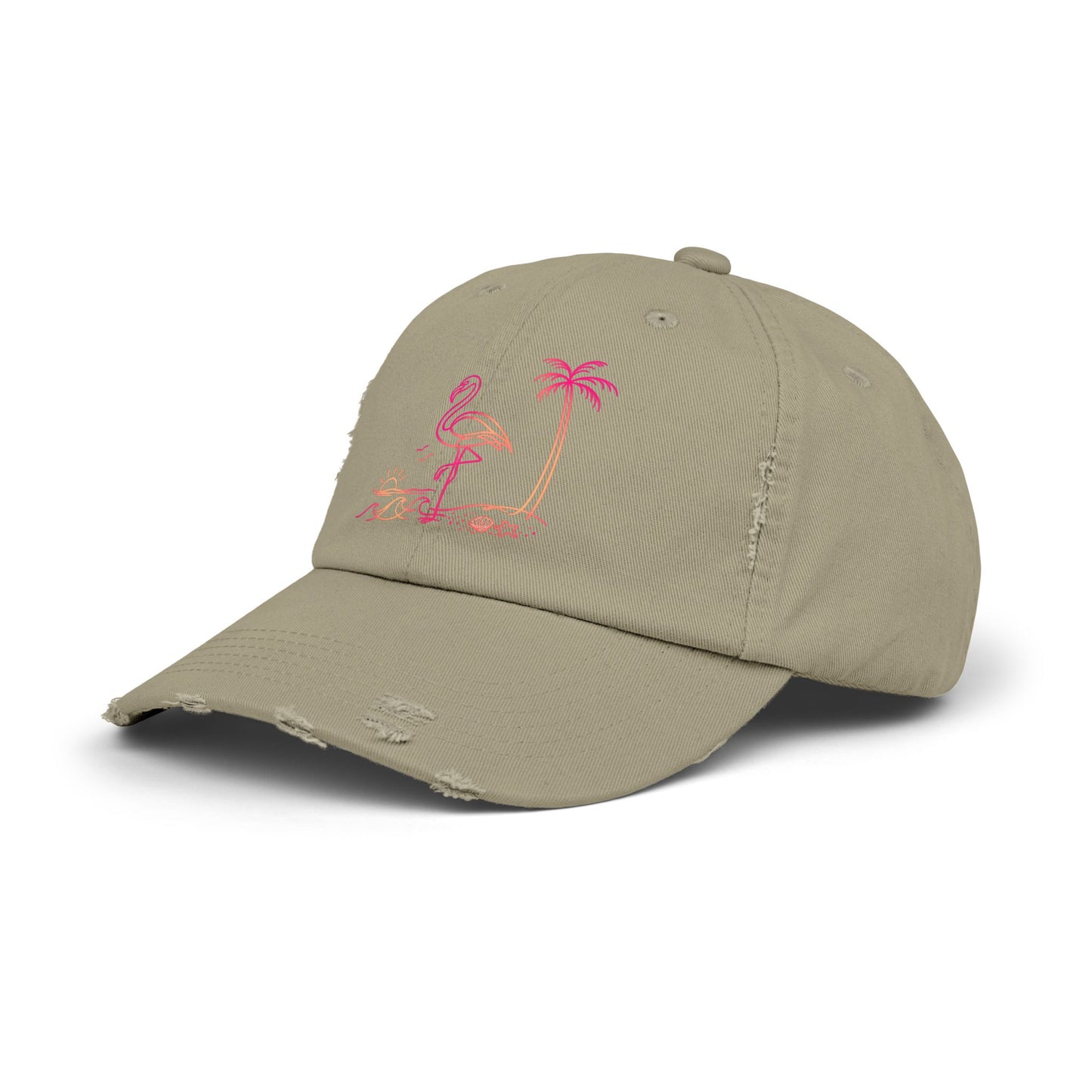 Flashy Flamingo | Distressed Cap