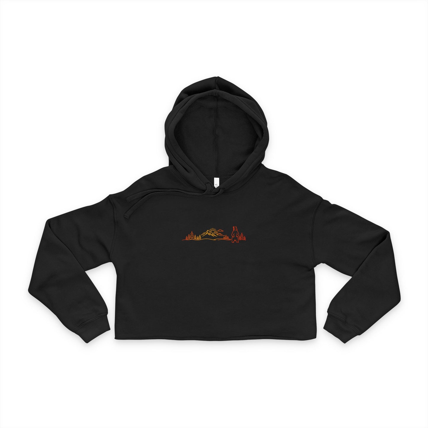 Colorful Standing Bear Cropped Hoodie