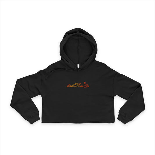 Colorful Standing Bear Cropped Hoodie