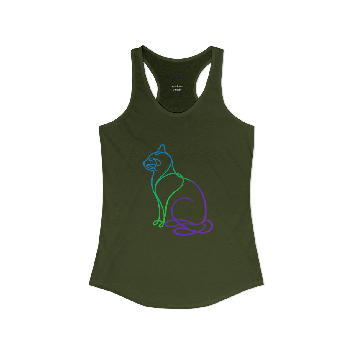 Northern Lights Cat Racerback Tank