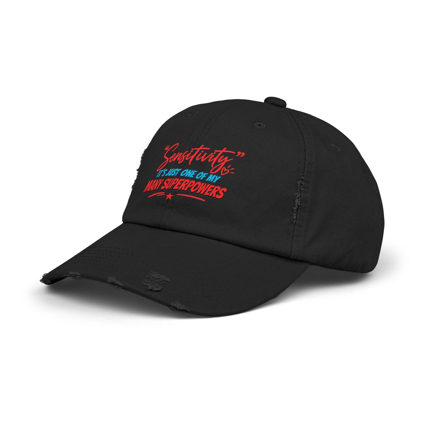 "Sensitivity" Distressed Cap —  Funny Truth Hat