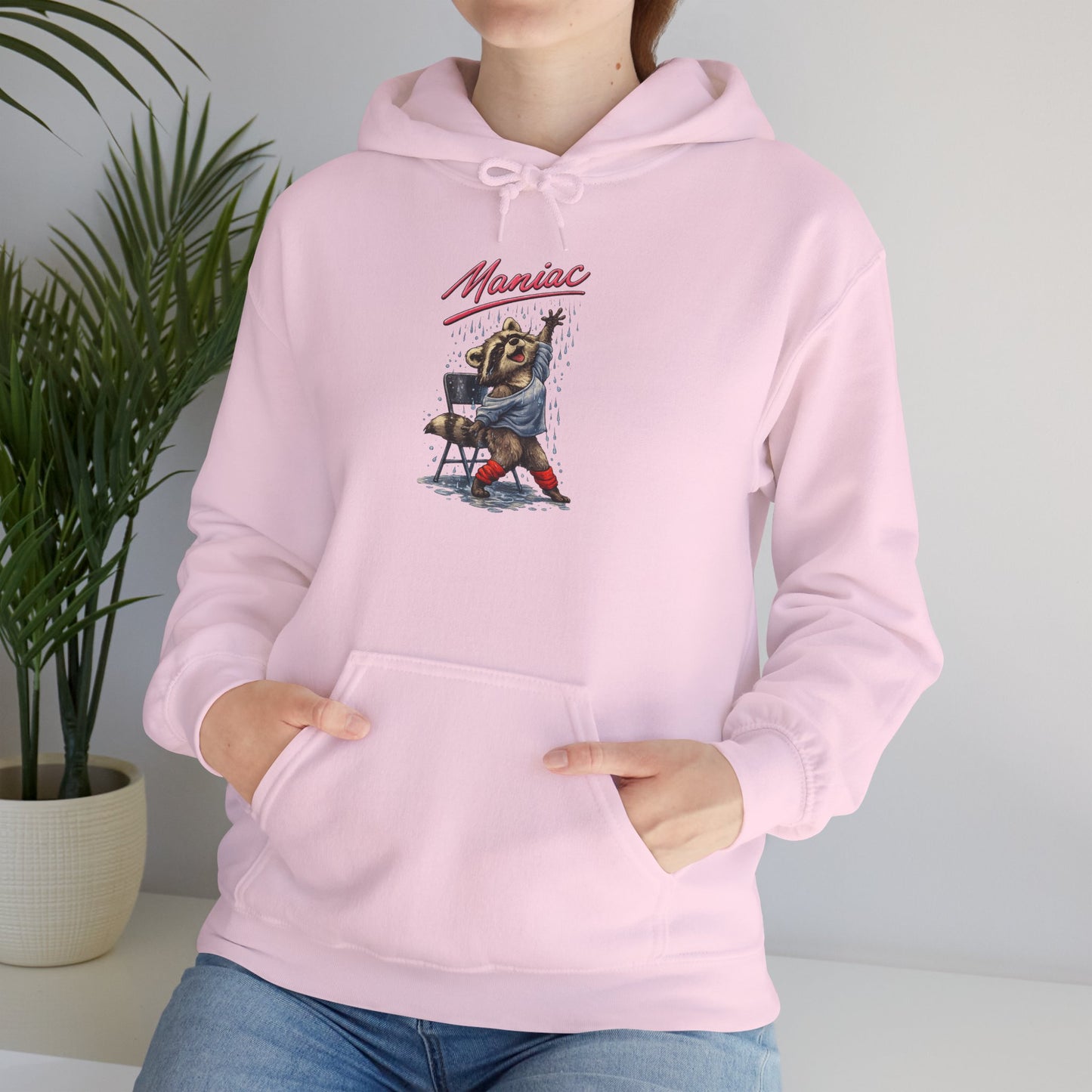 Dancing Raccoon "Maniac" Hooded Sweatshirt