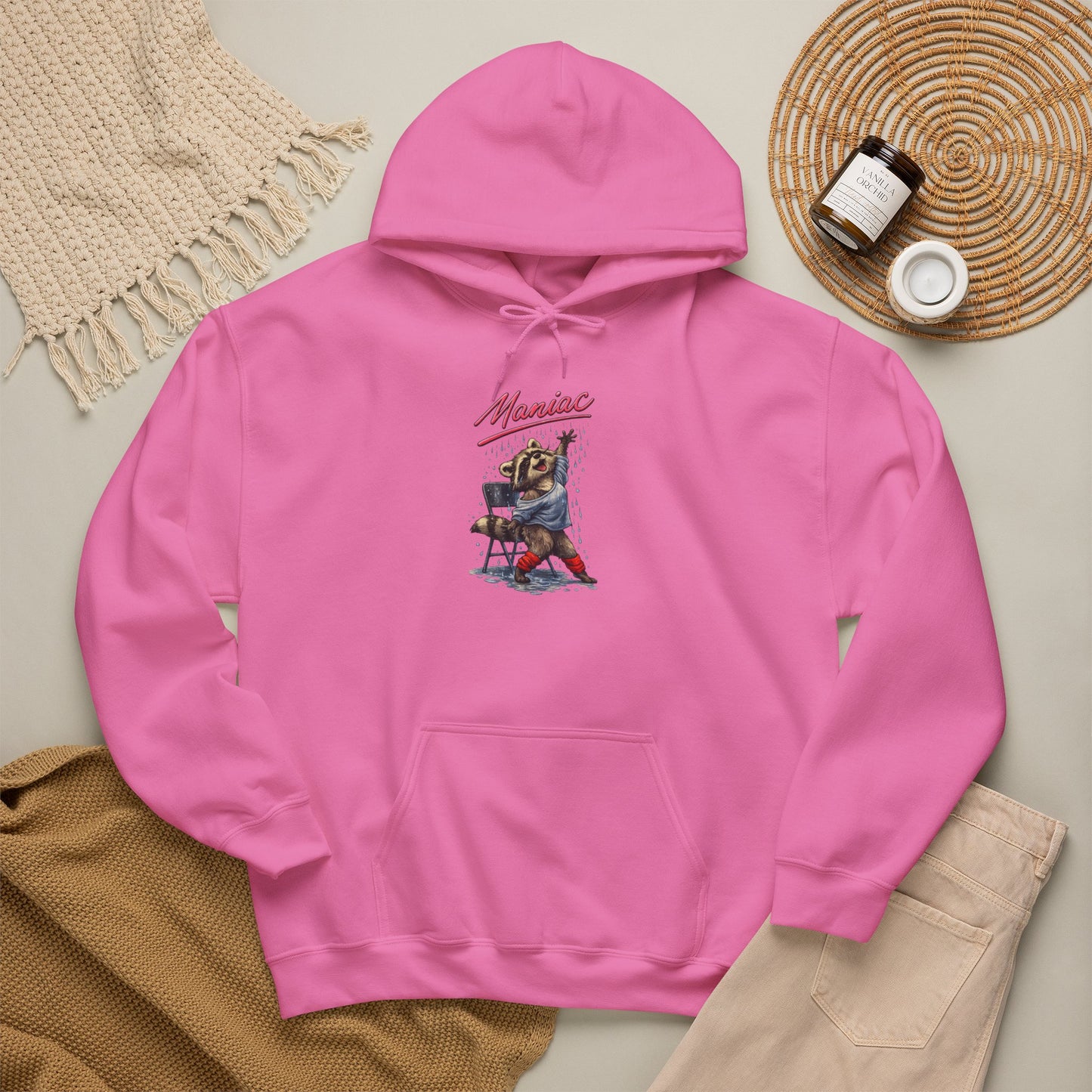 Dancing Raccoon "Maniac" Hooded Sweatshirt