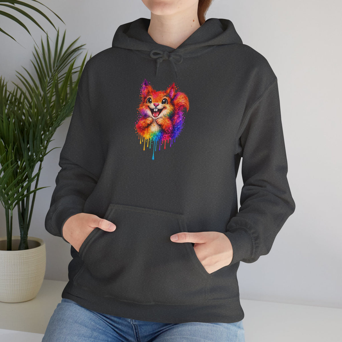 Watercolor Squirrel Hooded Sweatshirt
