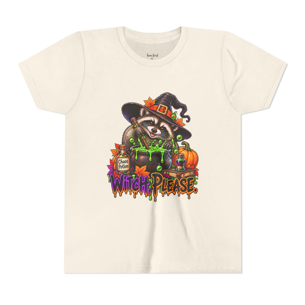 Witch, Please. Youth Tee — Raccoon Kids Tshirt