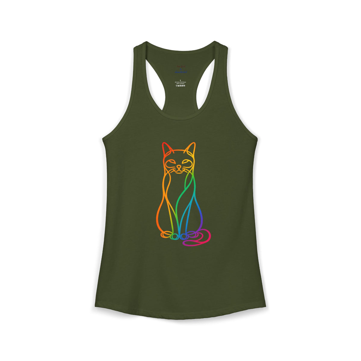 Rainbow Cat Racerback Tank