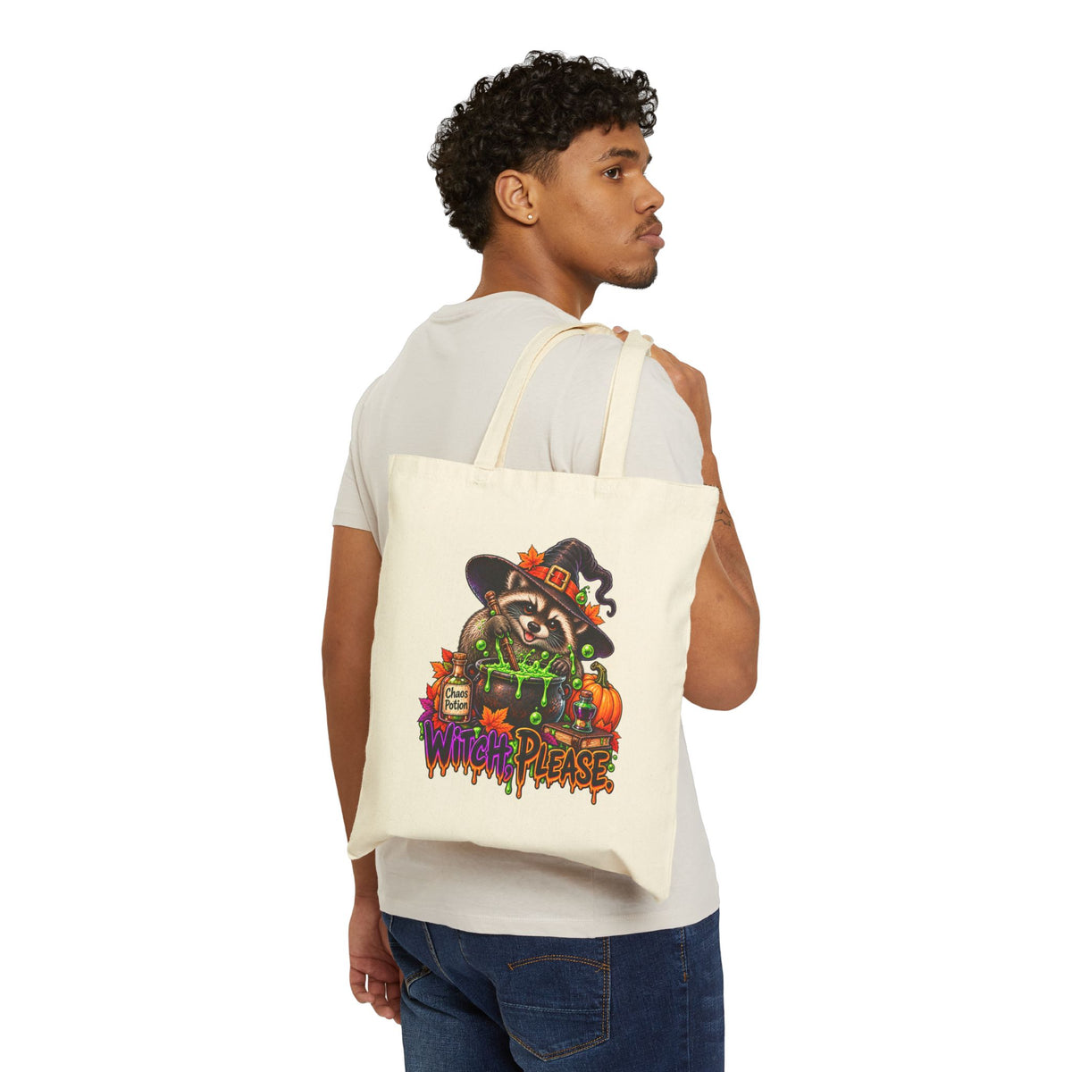 Witch, Please. Raccoon Tote Bag