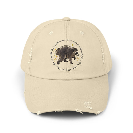 Jimothy The Raccoon Distressed Cap —  Inspirational, Viral Sensation