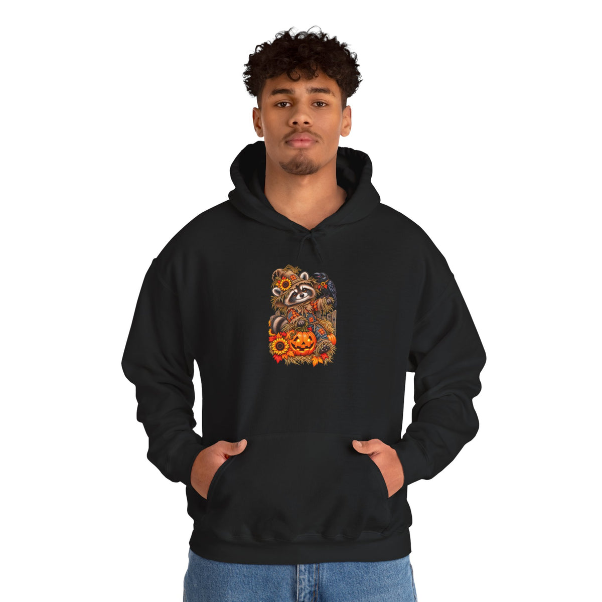Scarecrow Raccoon Hooded Sweatshirt