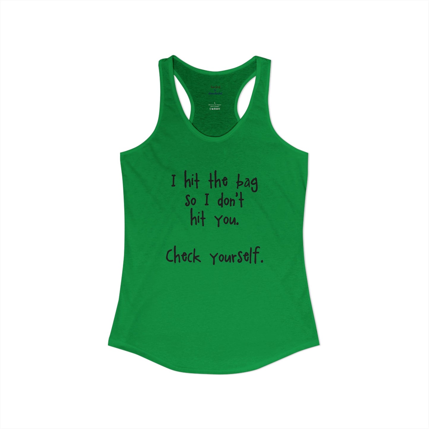"Check Yourself" Kickboxing Racerback Tank