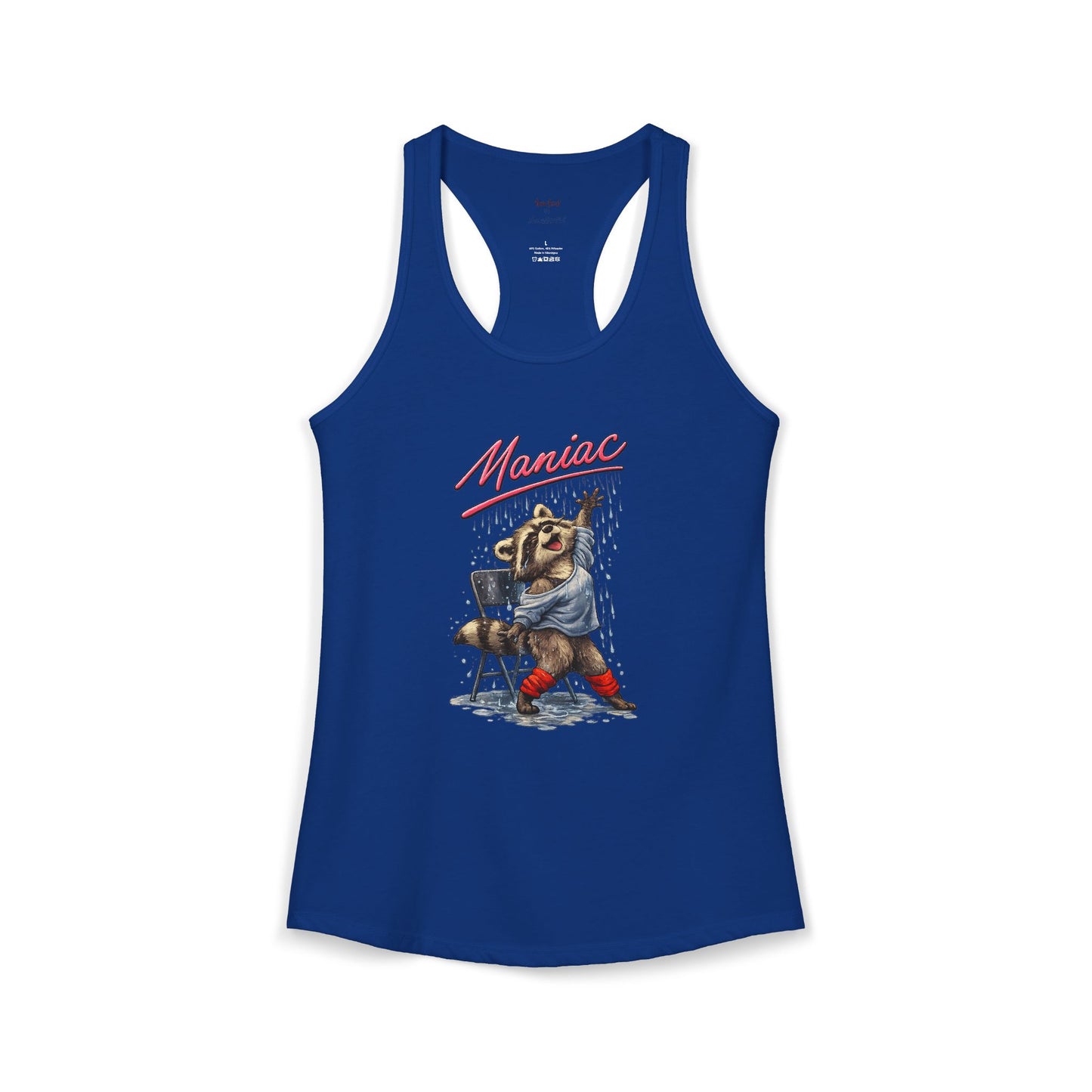 Maniac Raccoon Racerback Tank
