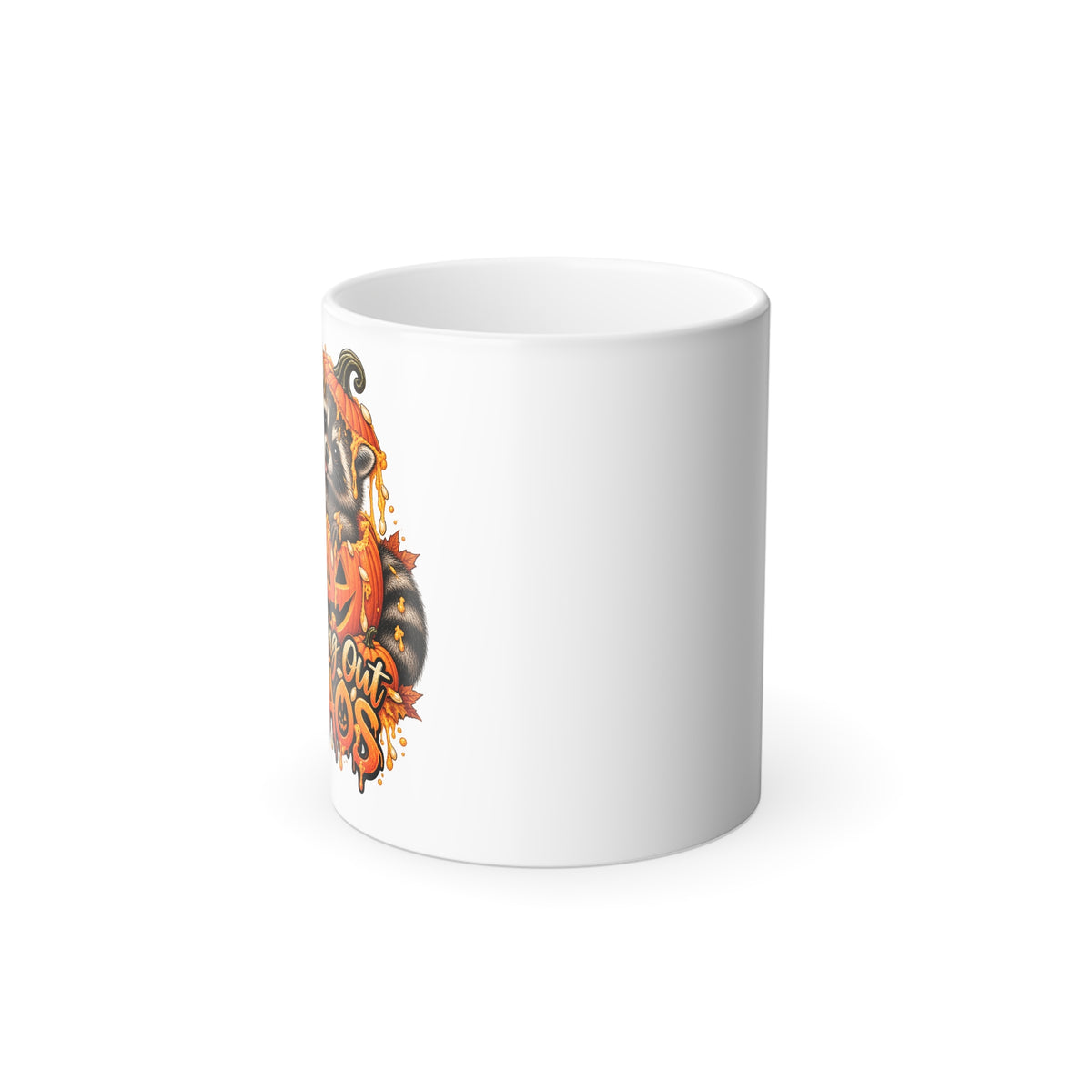 Carving Out Chaos Raccoon Color-Changing Mug  11 oz
