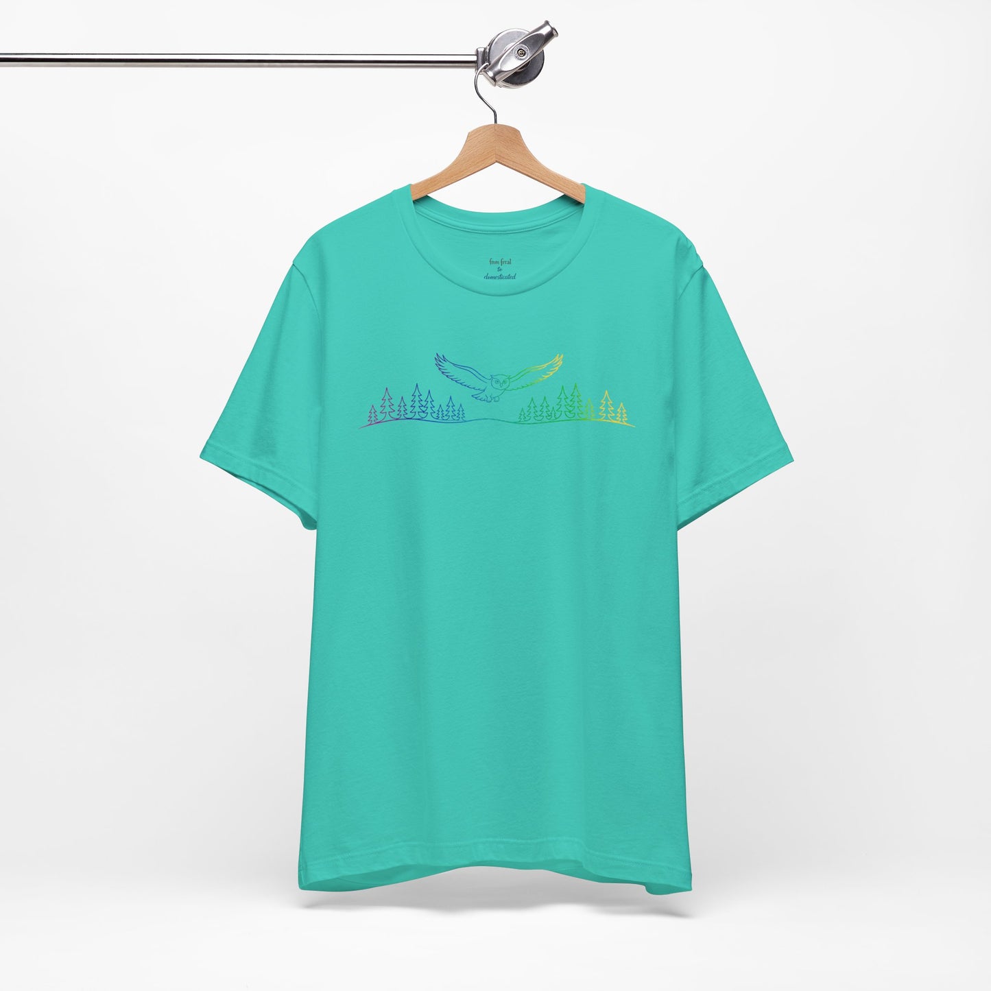 Owl | Colorful Line-Work T-Shirt