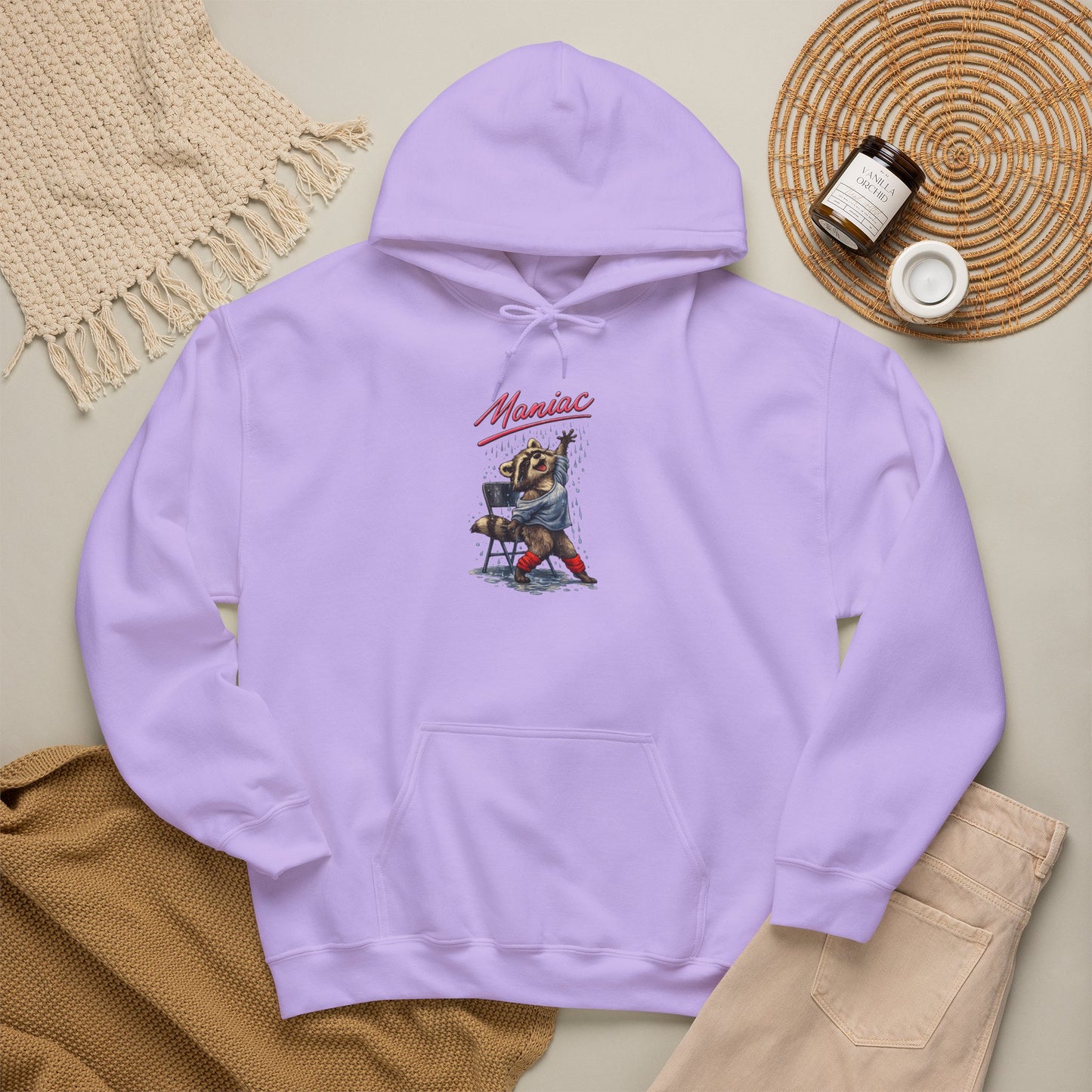 Dancing Raccoon "Maniac" Hooded Sweatshirt