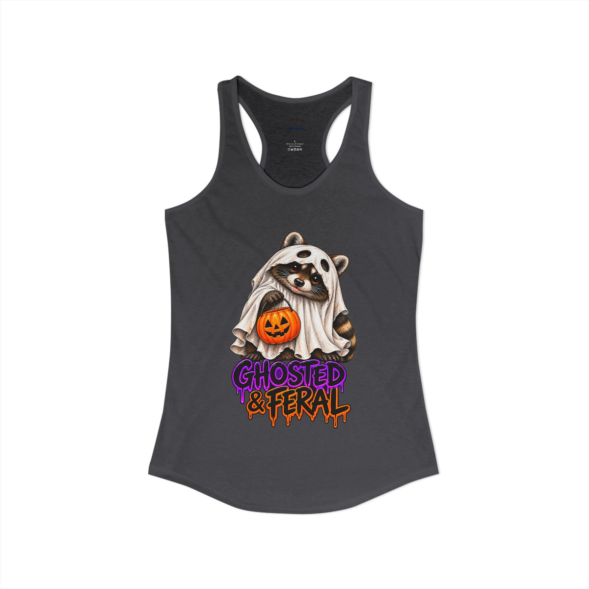Ghosted Raccoon Racerback Tank