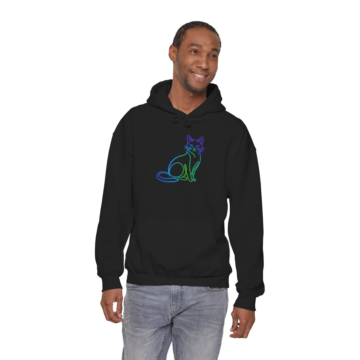 Northern Lights Cat Hooded Sweatshirt