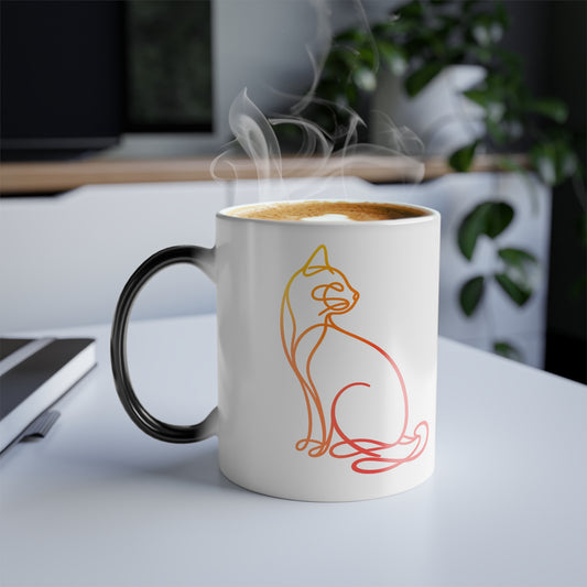 Sunrise Cat Color-Changing Mug  11 oz