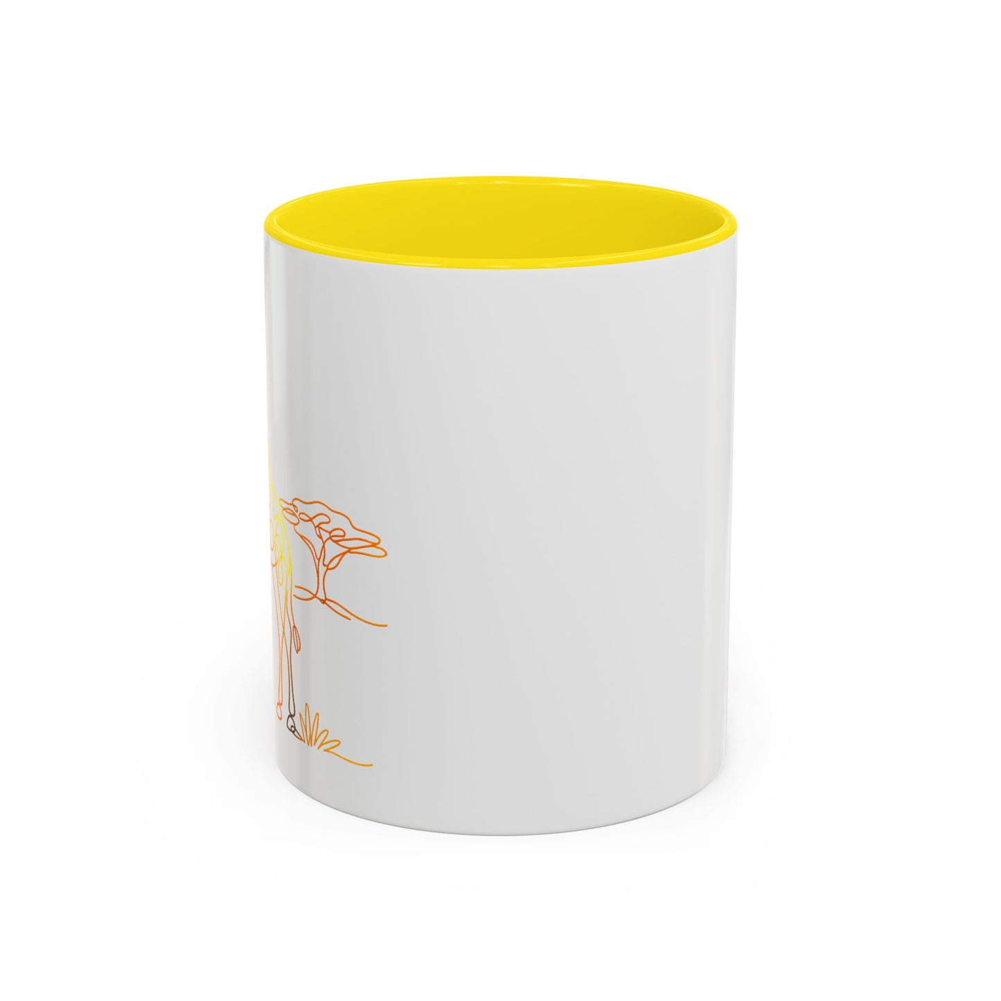 Safari Sunrise Coffee Mug — Minimal Line Giraffe Design (11/15oz)