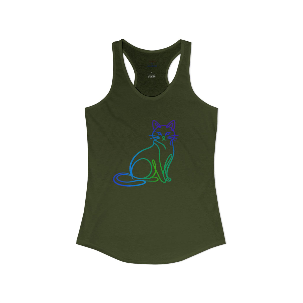 Northern Lights Cat Racerback Tank