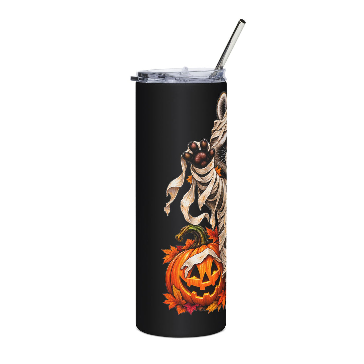 Halloween Mummy Raccoon - 20oz Stainless Steel Tumbler