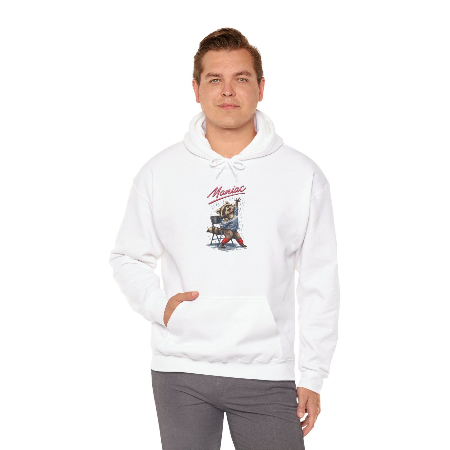 Dancing Raccoon "Maniac" Hooded Sweatshirt