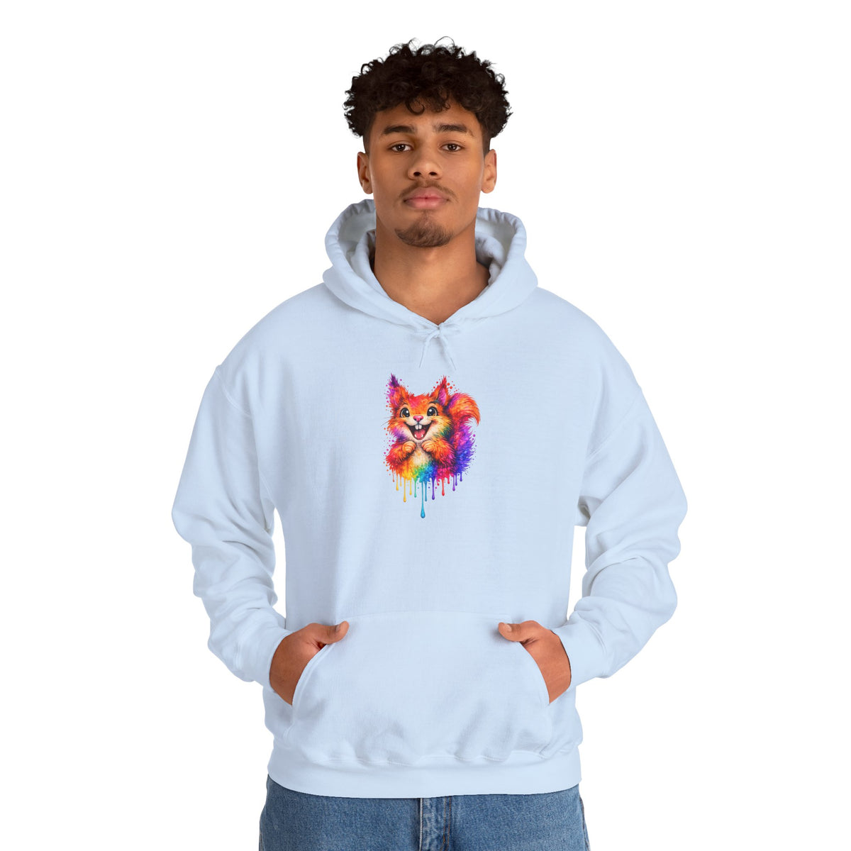 Watercolor Squirrel Hooded Sweatshirt