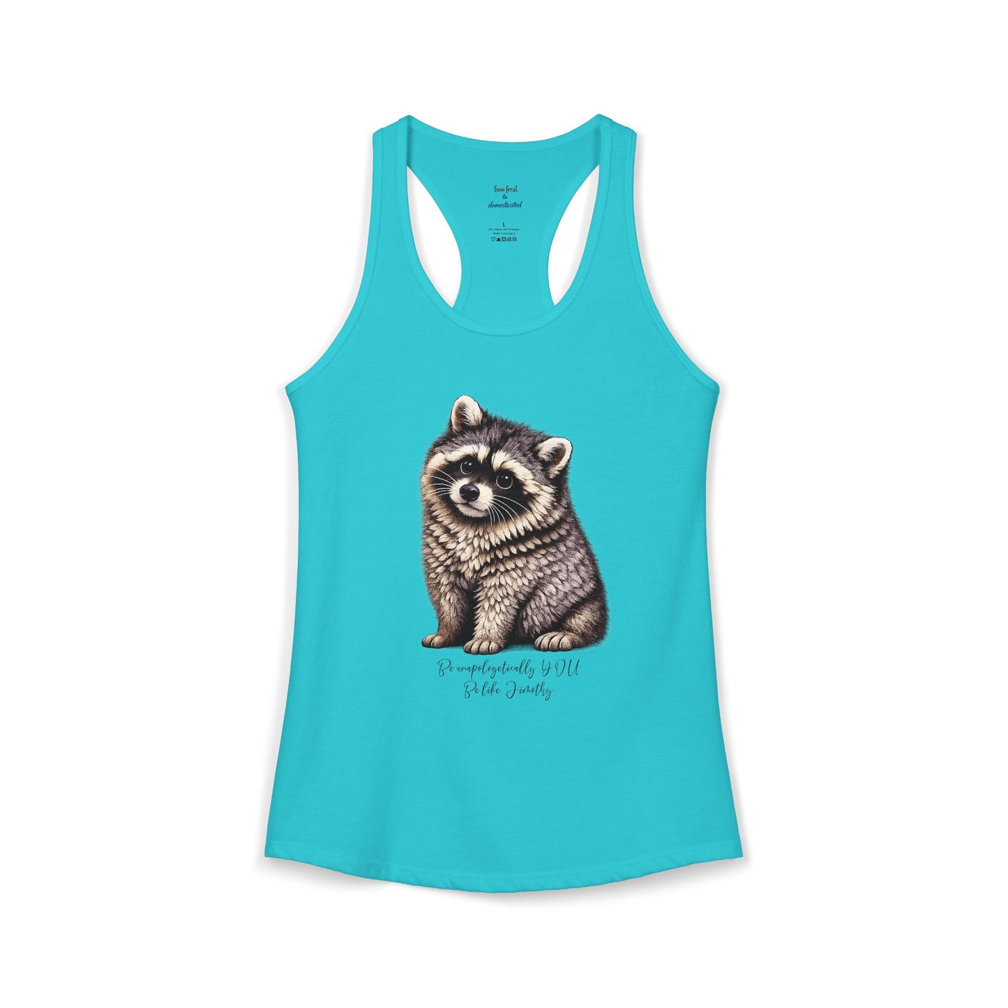 Jimothy The Raccoon Racerback Tank
