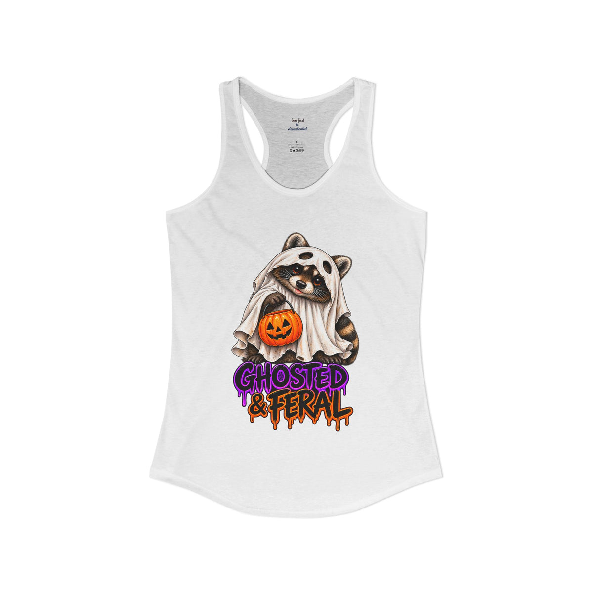 Ghosted Raccoon Racerback Tank