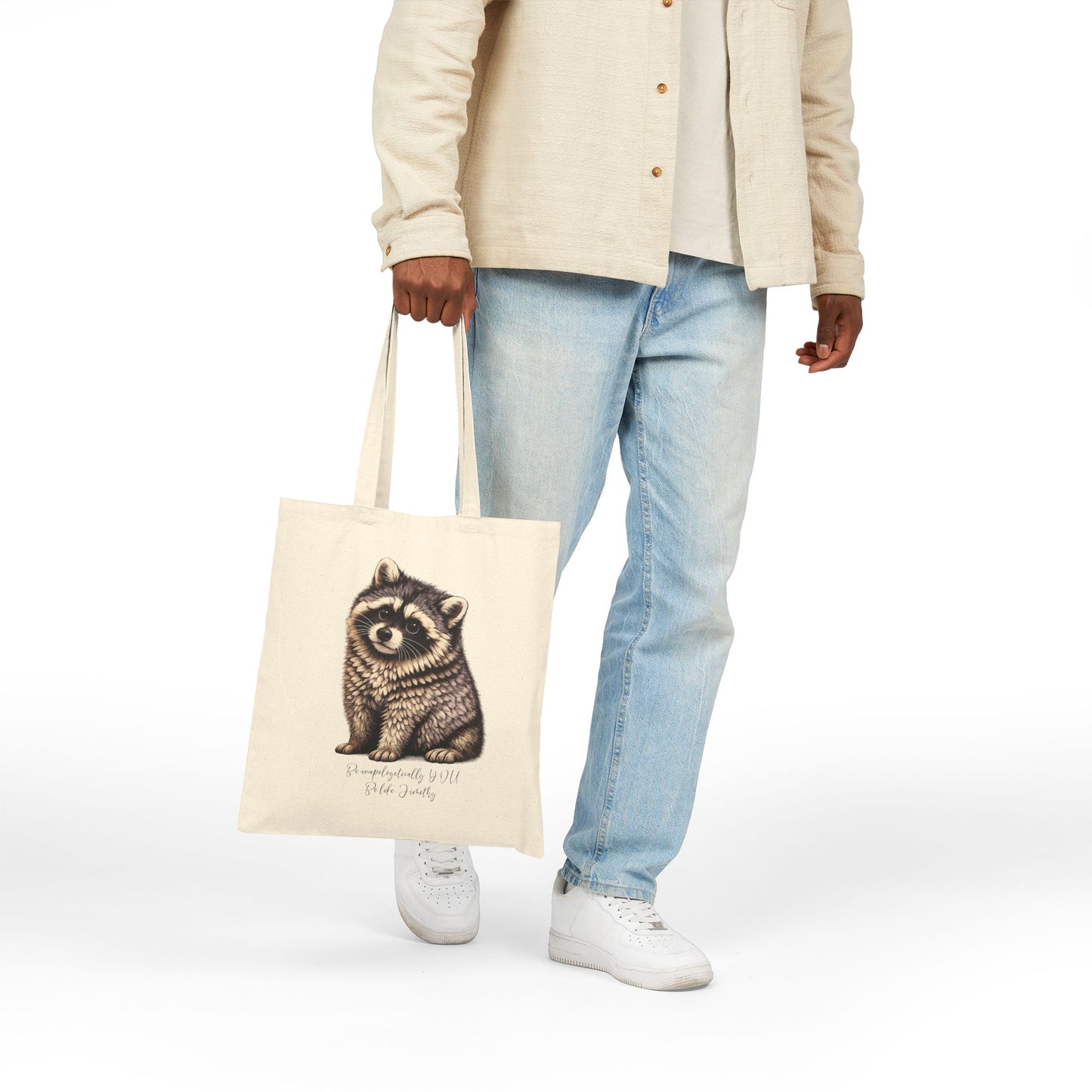 Jimothy The Raccoon Inspirational Tote Bag