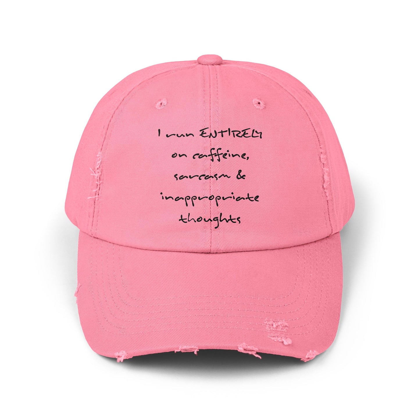 "Run On" Distressed Cap —  Funny Truth Hat