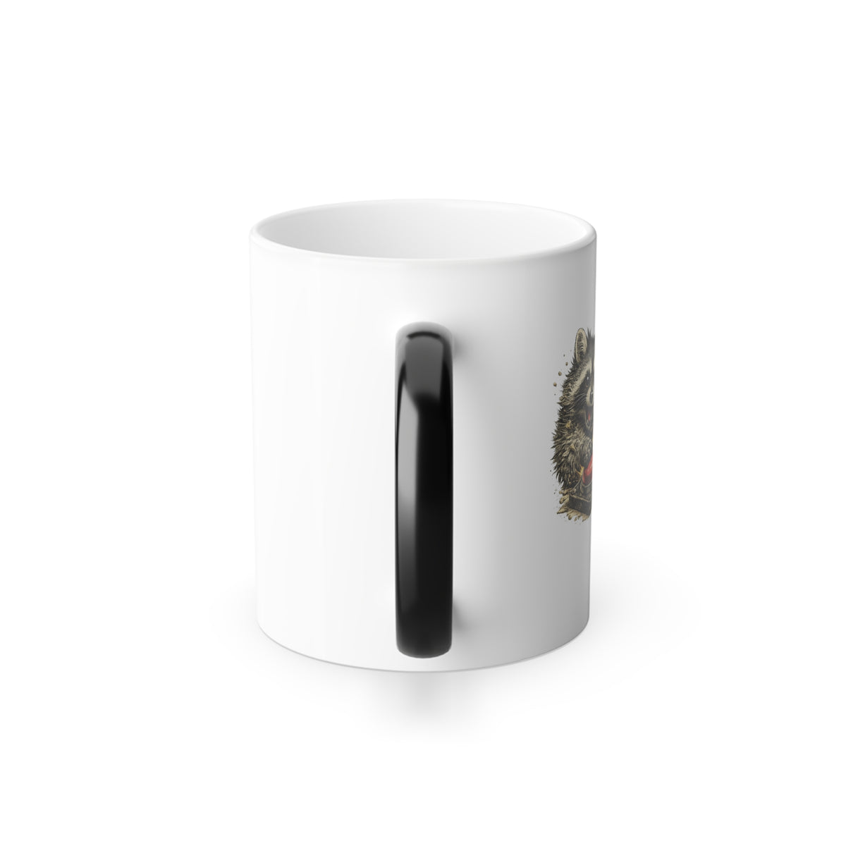 Button Pusher Raccoon Color-Changing Mug  11 oz