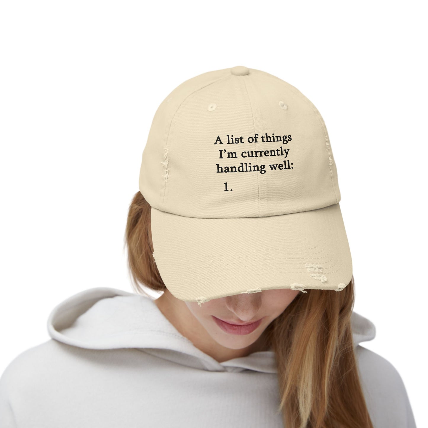 "A List" Distressed Cap —  Funny Truth Hat