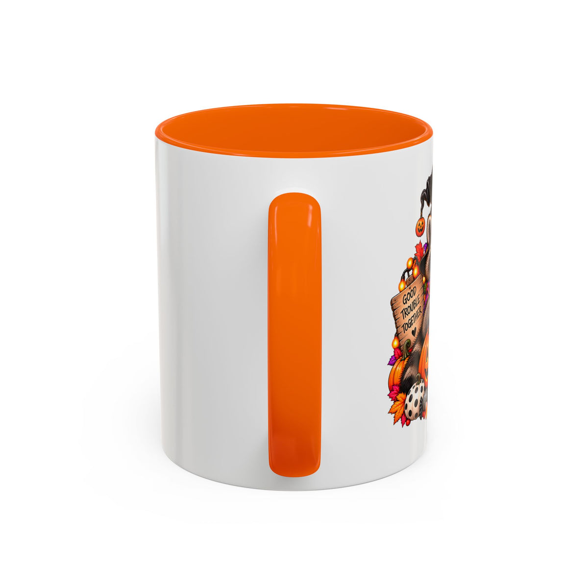 Halloween Raccoon and Black Cat Bestie Coffee Mug  (11/15oz)