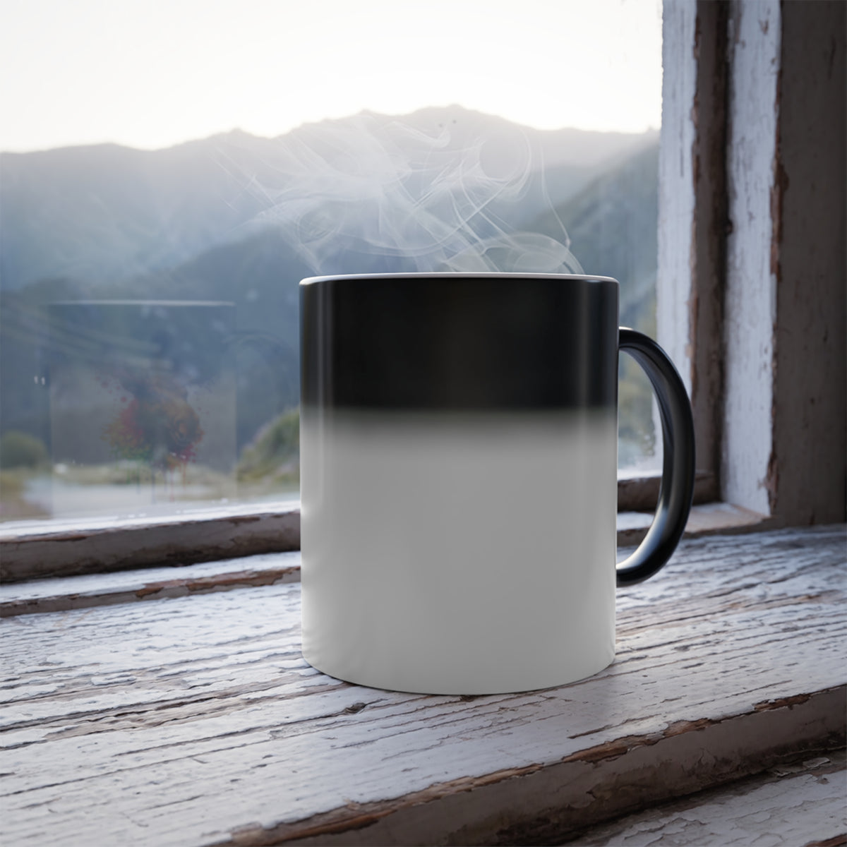 Watercolor Moose Color-Changing Mug  11 oz