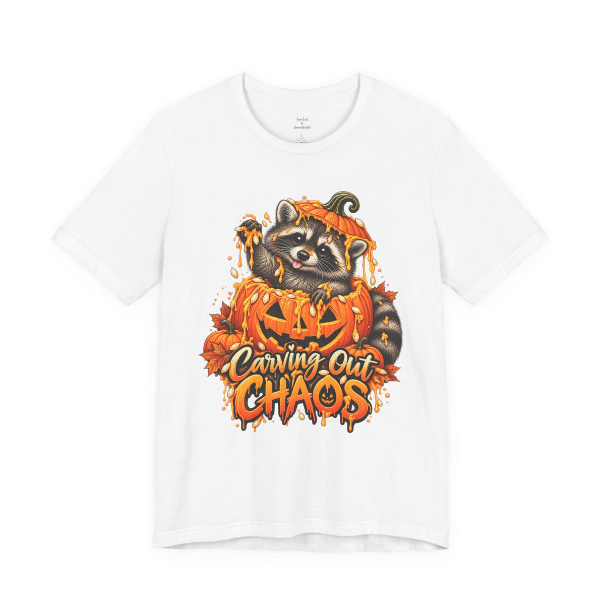 Carving Out Chaos Raccoon T-Shirt