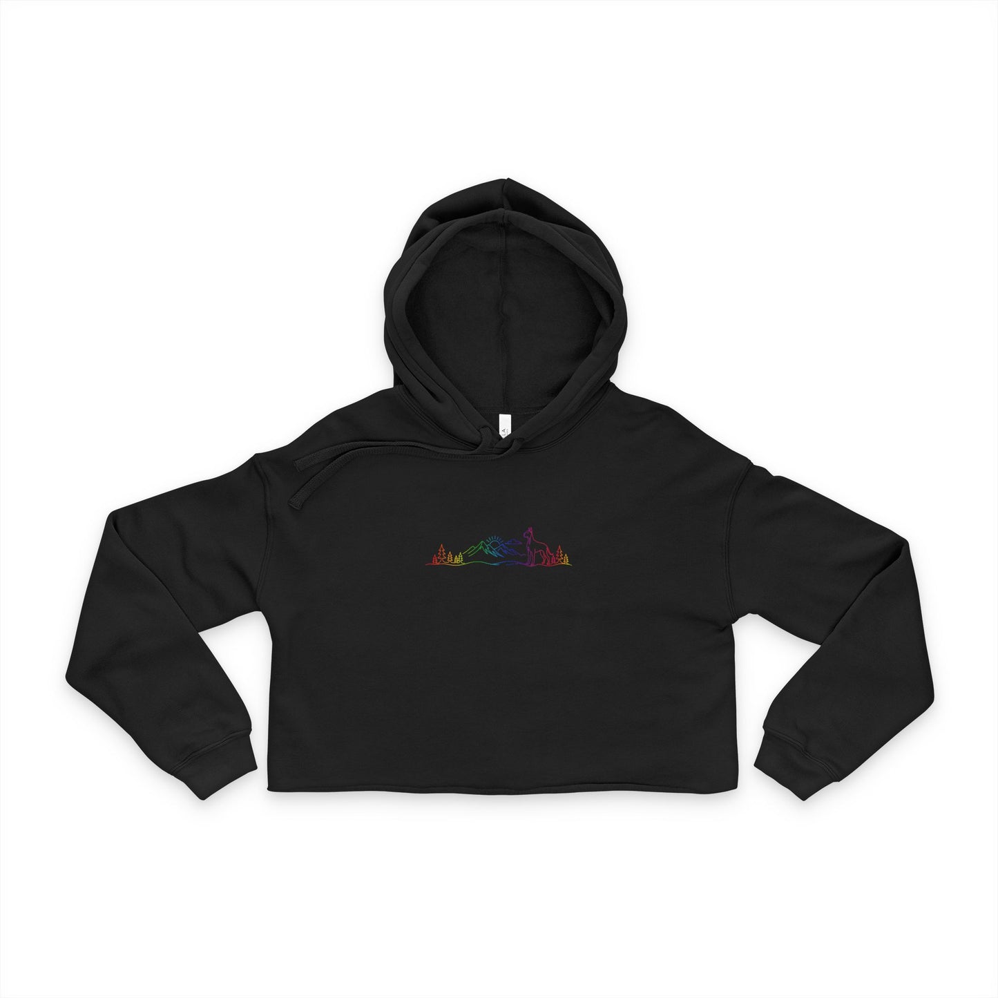 Colorful Great Dane Cropped Hoodie