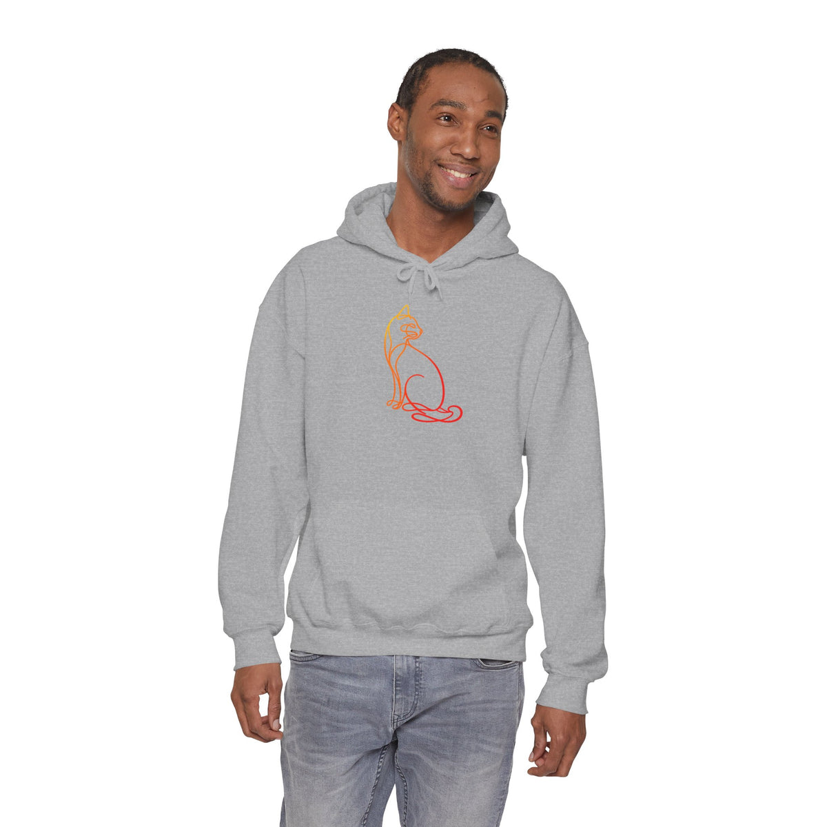 Sunrise Cat Hooded Sweatshirt