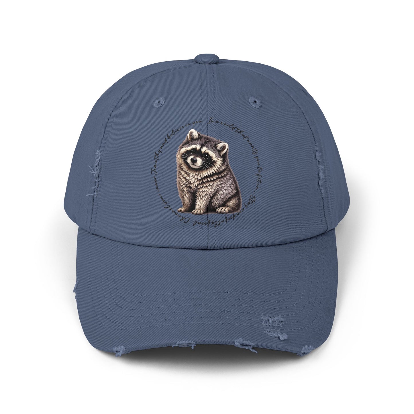 Jimothy The Raccoon Distressed Cap —  Inspirational, Viral Sensation