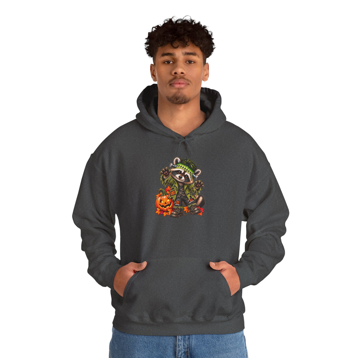 Frankenstein Raccoon Halloween Hooded Sweatshirt