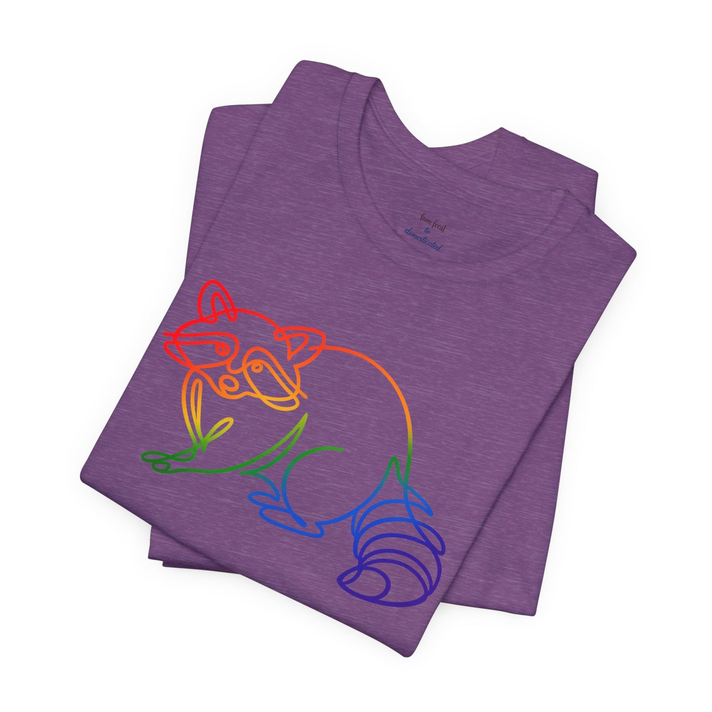 Raccoon Tee — Minimal Line Raccoon Scenic Graphic T-Shirt
