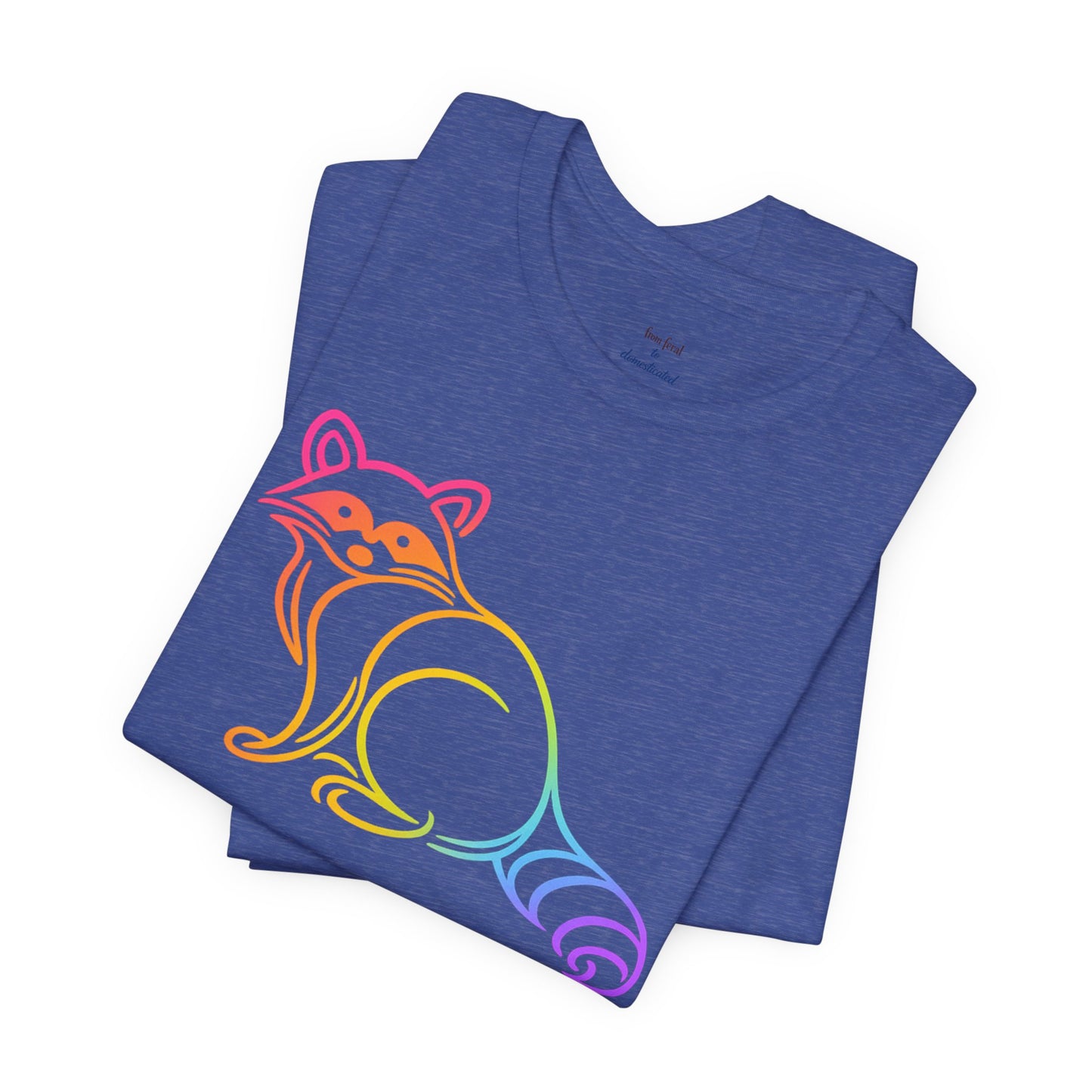 Rascal Raccoon Tee — Minimal Line Raccoon Scenic Graphic T-Shirt