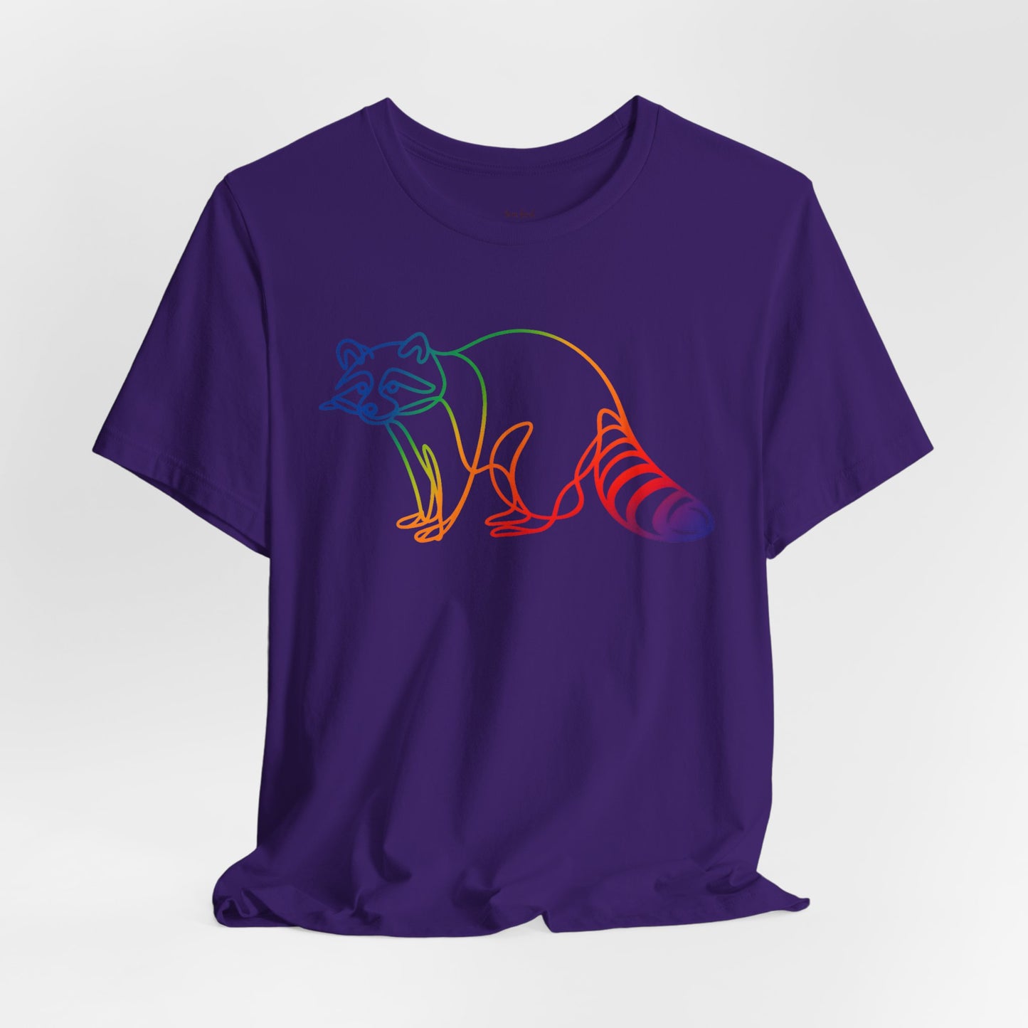 Raccoon Tee — Minimal Line Raccoon Scenic Graphic T-Shirt