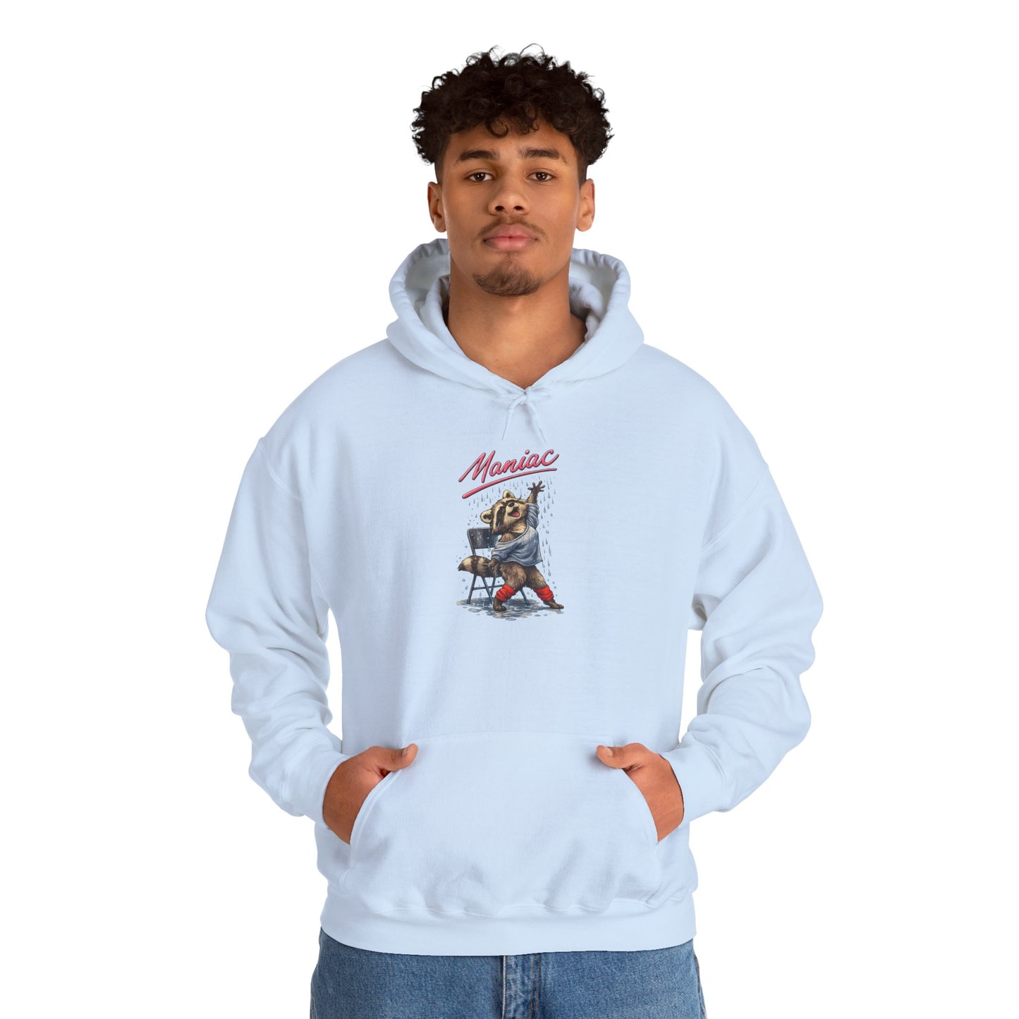 Dancing Raccoon "Maniac" Hooded Sweatshirt
