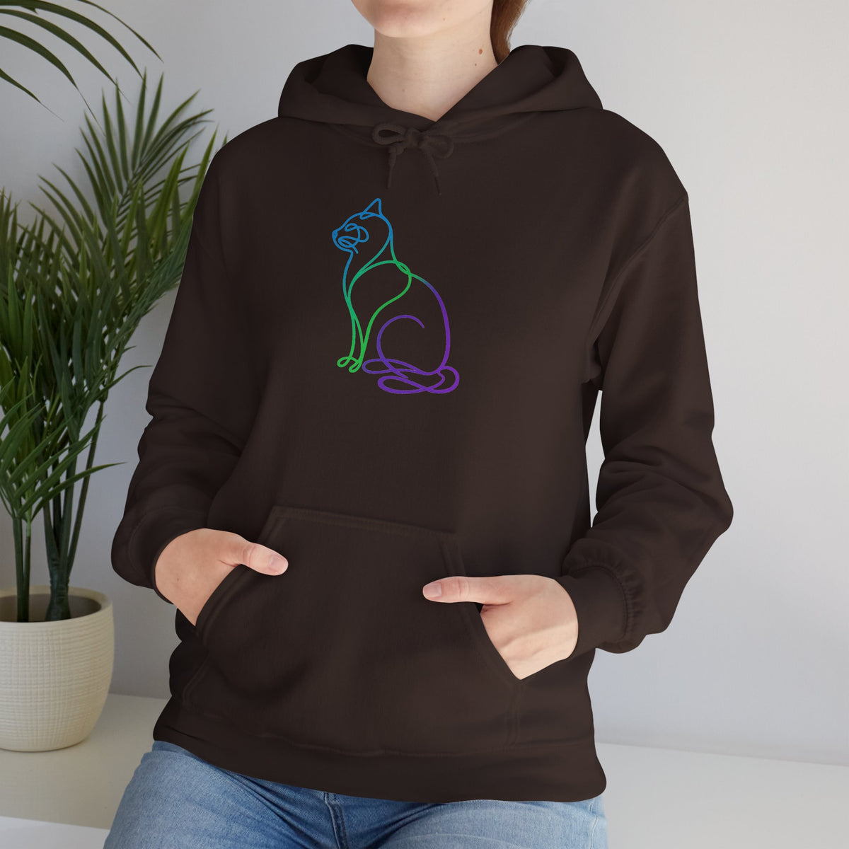 Northern Lights Cat Hooded Sweatshirt