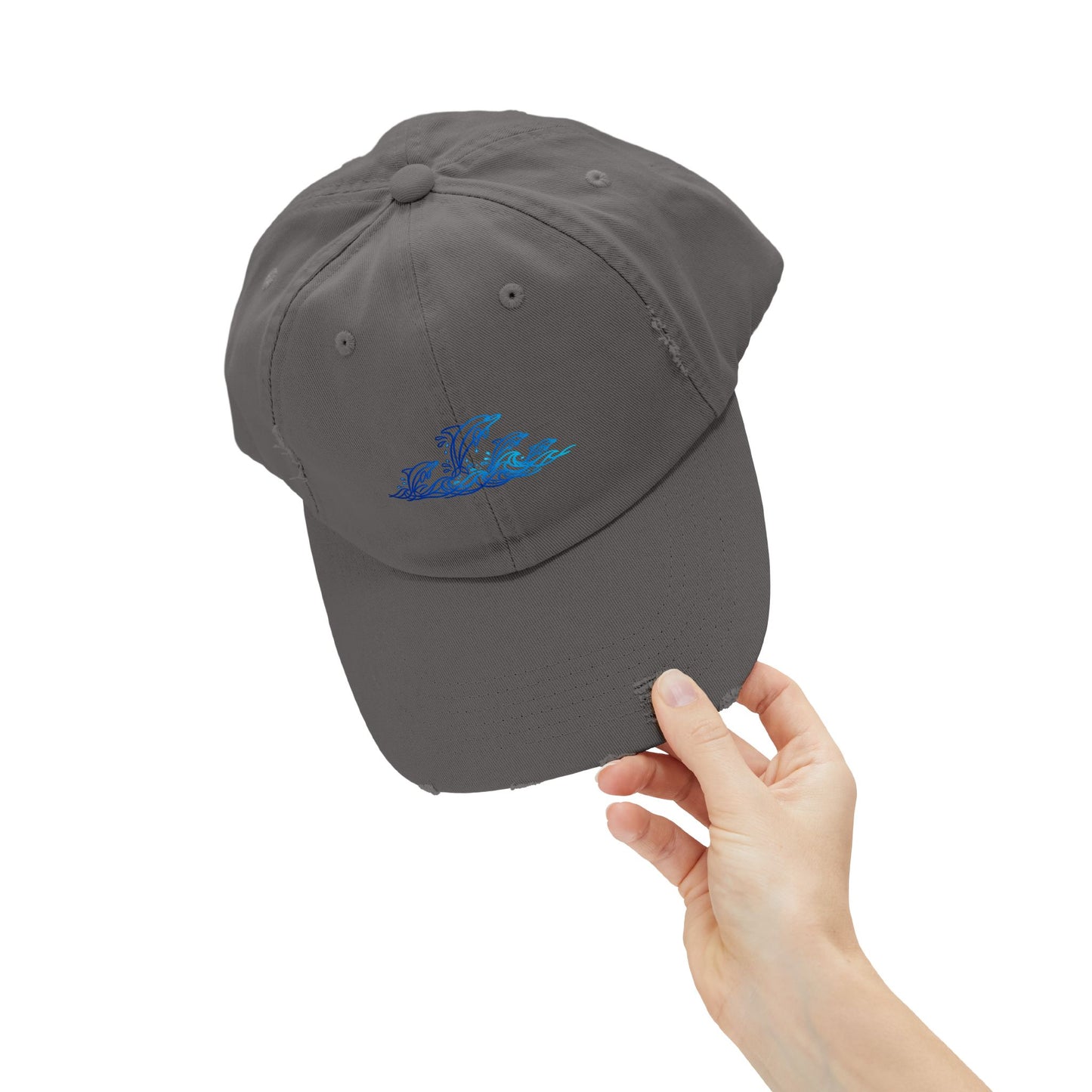 Splashing Dolphin Pod | Distressed Cap