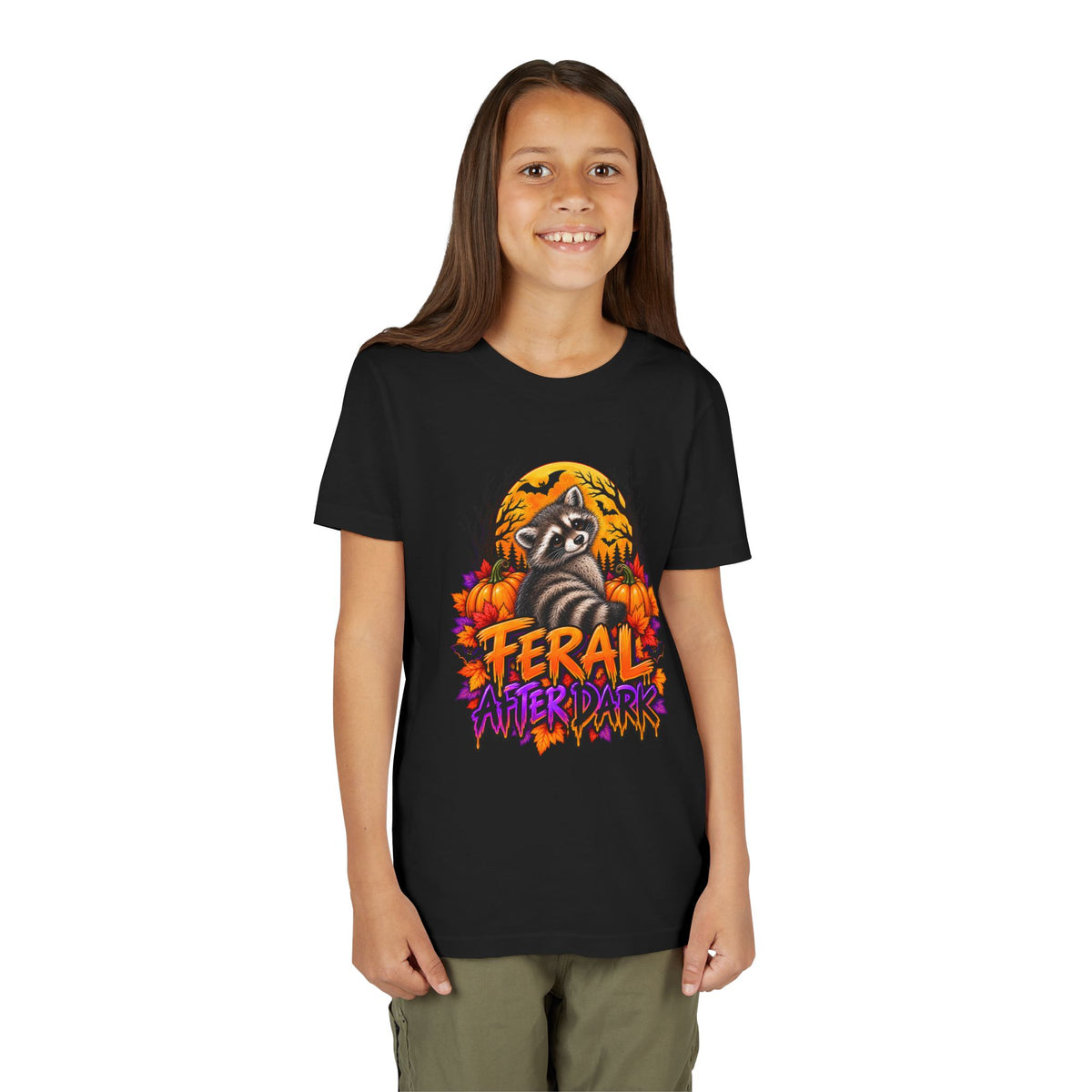 After Dark Coon Youth Tee — Raccoon Kids Tshirt