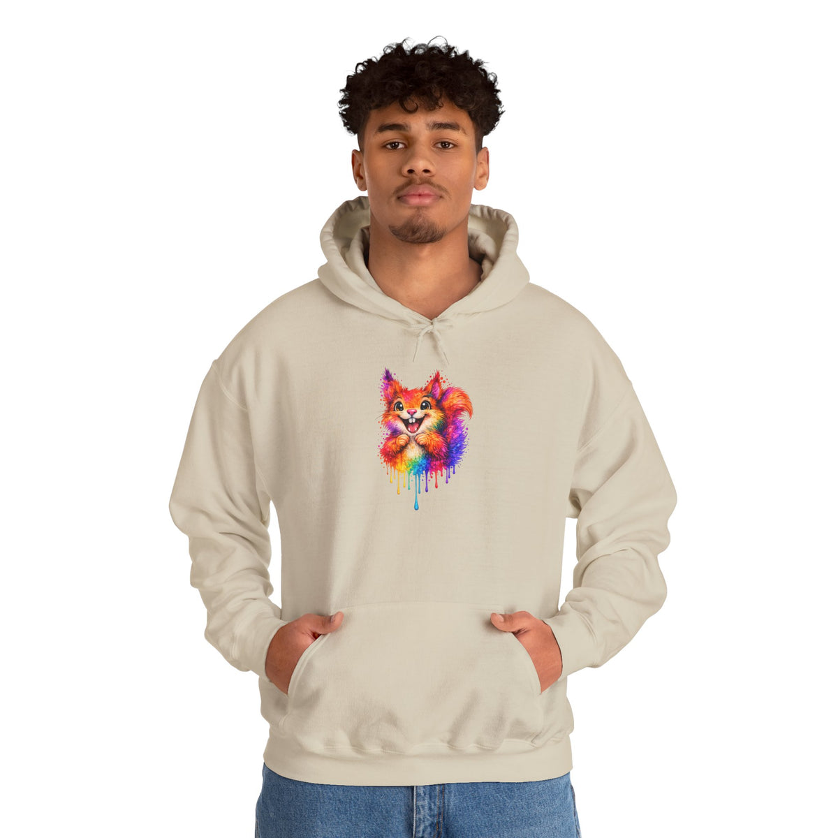 Watercolor Squirrel Hooded Sweatshirt