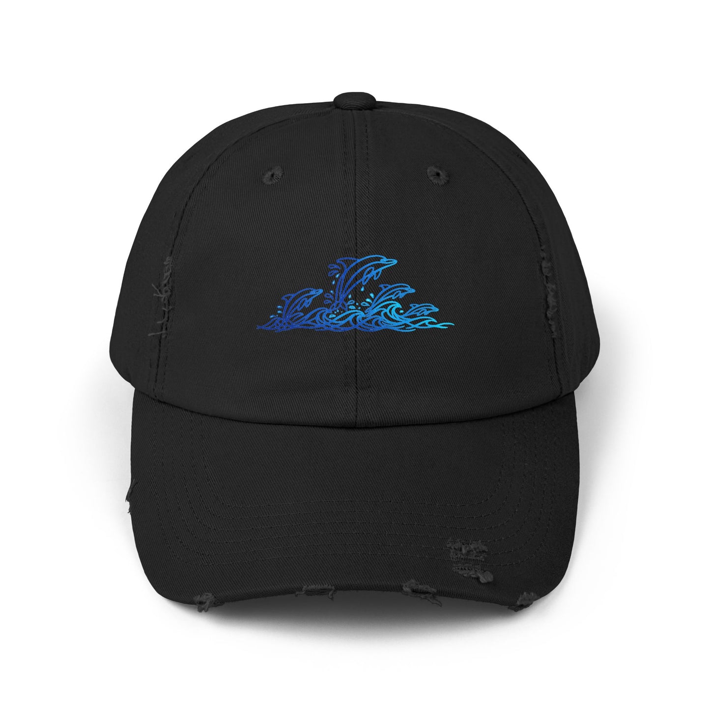 Splashing Dolphin Pod | Distressed Cap