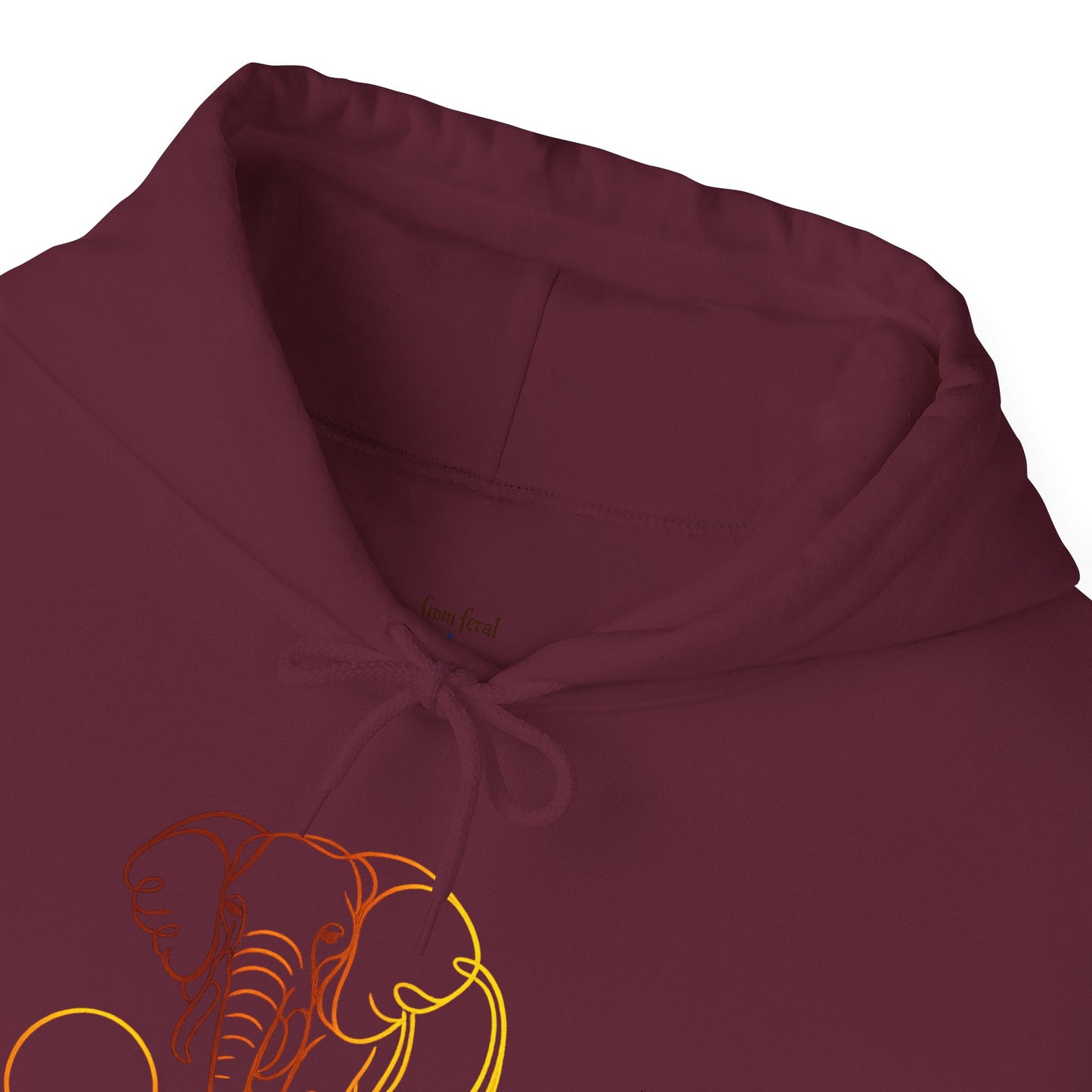 Elephant Sunset Hoodie — Minimal Safari Graphic Hooded Sweatshirt