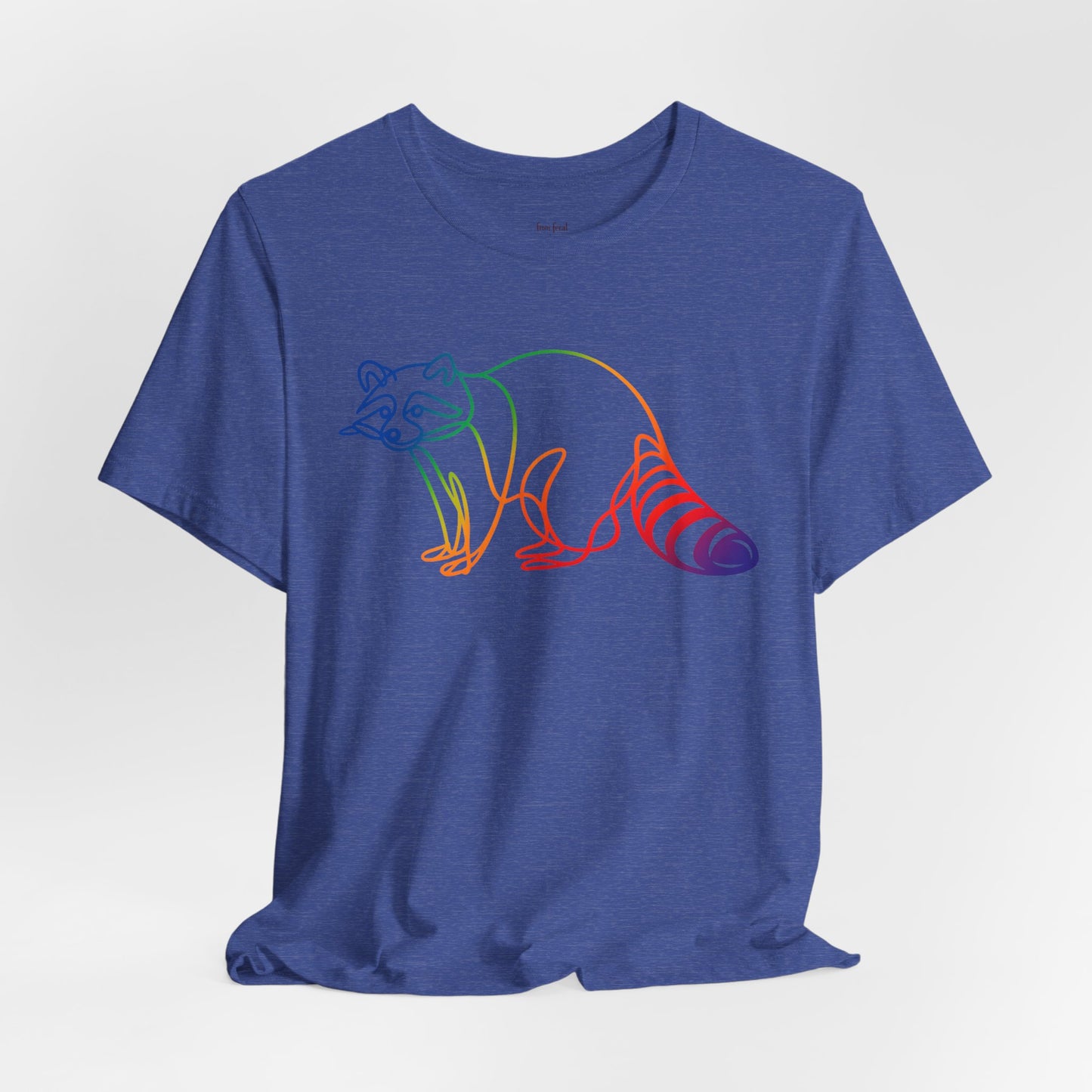 Raccoon Tee — Minimal Line Raccoon Scenic Graphic T-Shirt